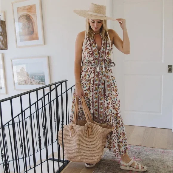 Anthropologie Cleobella Evangeline 100% Organic Cotton Ankle Dress in Enya Small - Picture 4 of 16